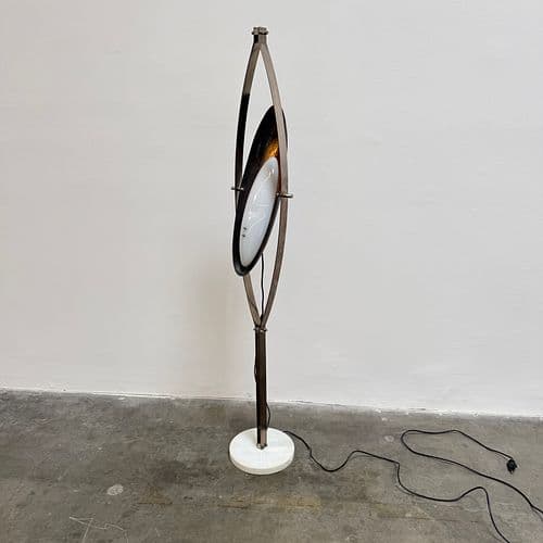 Goffredo Reggiani Floor Lamp with Marble Base, Italy 1970s