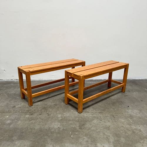 Pair of Charlotte Perriand Benches from Les Arcs, France circa 1970