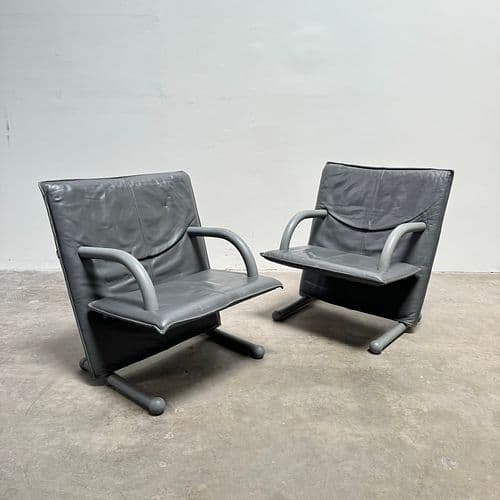 Pair of T-Line Chairs by Burkhard Vogtherr for Arflex, Italy 1980s