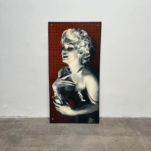 Marilyn Monroe Painting by Pietro Psaier, Paris 1980