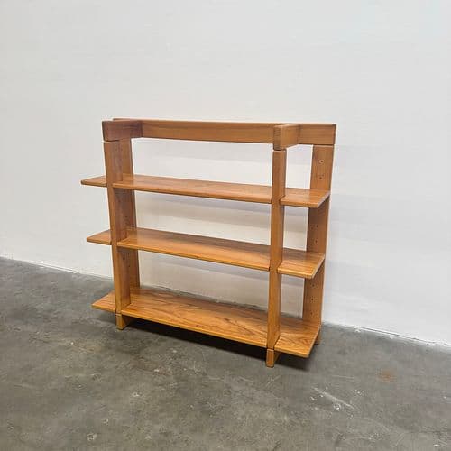 Maison Regain Wall Mounted Shelving Unit in Elm Wood, France 1980s