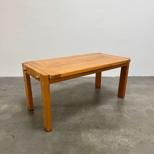 Maison Regain Extendable Dining Table in Elm Wood, France 1980s