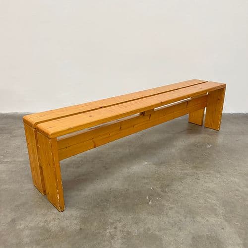 Charlotte Perriand Pine Bench for Les Arcs, France 1970s