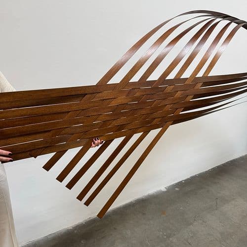 Walnut Wall Sculpture, France circa 1980