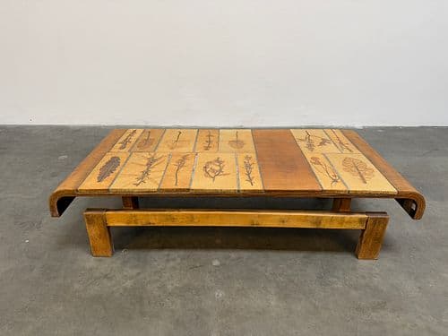 Capron Herbarium Pine Wood Coffee Table