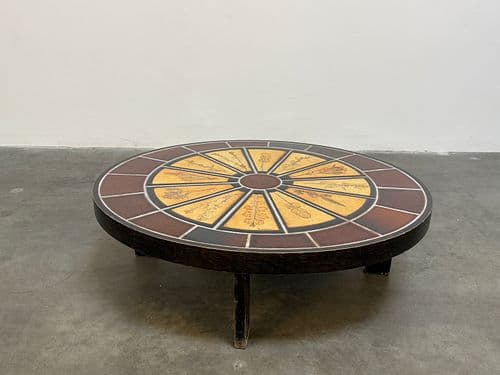 Roger Capron Ceramic and Sandstone Coffee Table