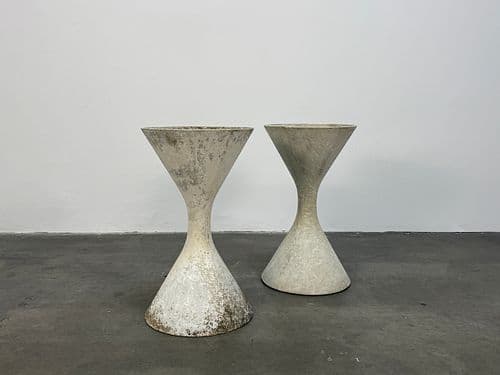 Pair of Small Willy Guhl Diabolo Planters