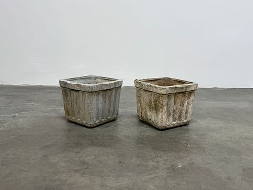 Pair of Willy Guhl Small Square Planters