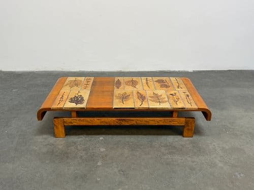 Capron Herbarium Pine Wood Coffee Table