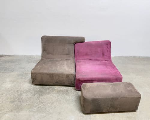 Confluences Two Seat Sofa with Ottoman by Philippe Nigro for Ligne Roset, France
