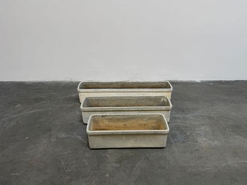 Set of Small Rectangular Planters by Willy Guhl