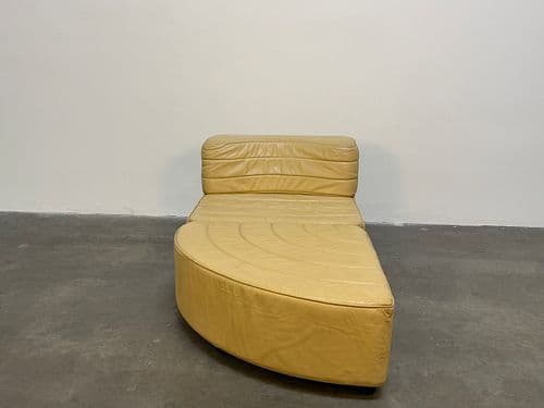Steiner Armchair and Ottoman in Beige Leather