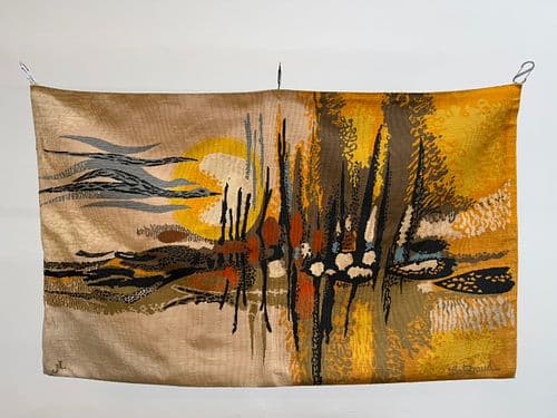 Lever de Lune Pure Wool Tapestry by Jean Michel Lartigaud