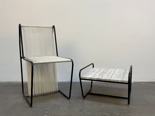 Michael Boyd ROD Sidechair with Marble Coffee Table