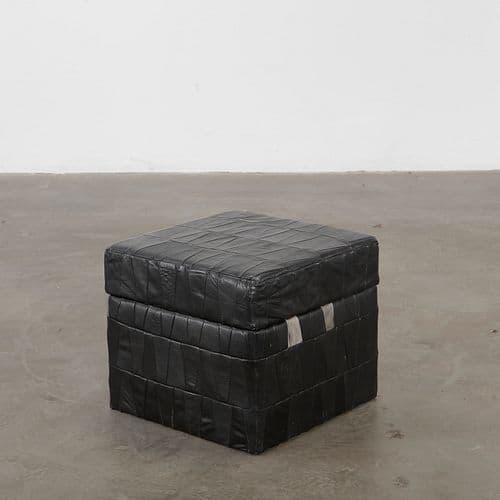 Patchwork Leather Storage Ottoman by De Sede, 1970s