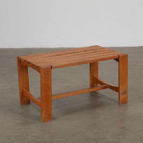 Brutalist Wood Coffee Table, 1970s