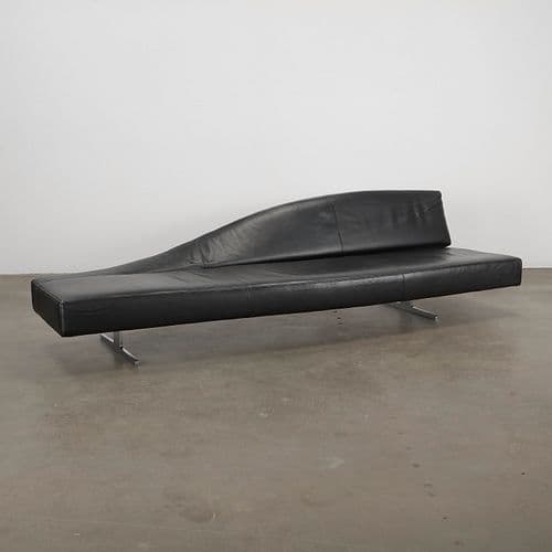 Black Leather Aspen Sofa by Jean-Marie Massaud for Cassina, 2005