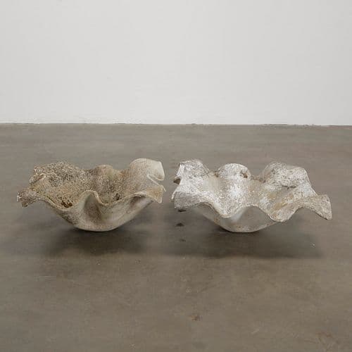 Pair of Small Willy Guhl Elefantenohr Elephant Ear Planters, Switzerland, circa 1960