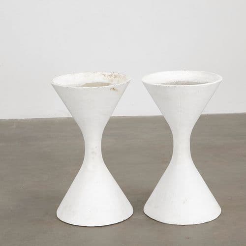 Pair of Small Willy Guhl Diabolo Planters, 1960s