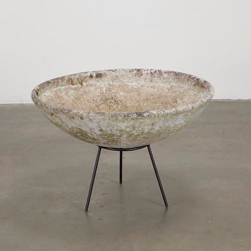 Willy Guhl Round Planter on Stand, 1960s