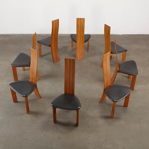 Set of Eight Iris Dining Chairs by Bob and Dries Van Berghe, 1980s