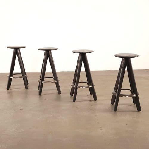 Set of Four Tom Dixon Slab Barstools, 1980s