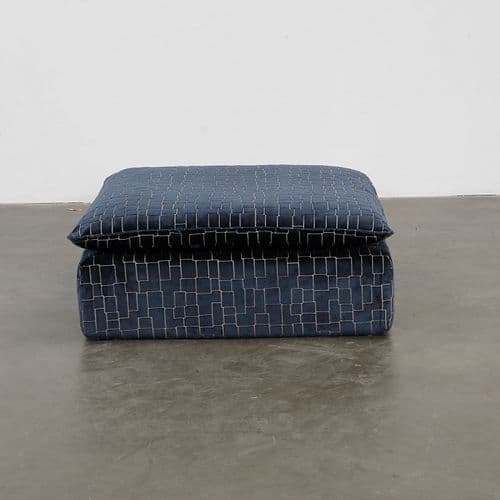 Blue Geometrique Ottoman, 1990s