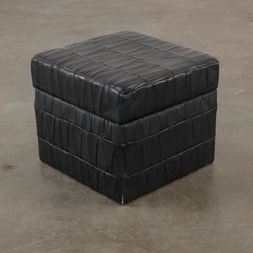 Patchwork Leather Storage Ottoman by De Sede, 1970s