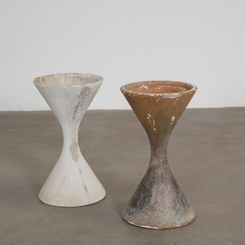 Pair of Small Willy Guhl Diabolo Planters, 1960s