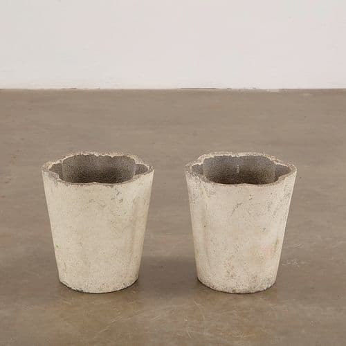 Pair of Small Willy Guhl Flower-Shaped Planters, 1960s