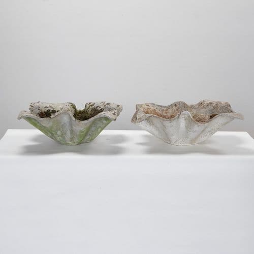 Pair of Small Willy Guhl Elephant Ear Planters, 1960s