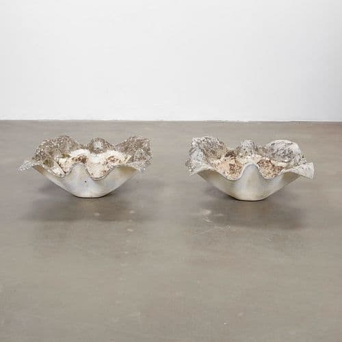 Pair of Large Willy Guhl Elephant Ear Planters, 1960s