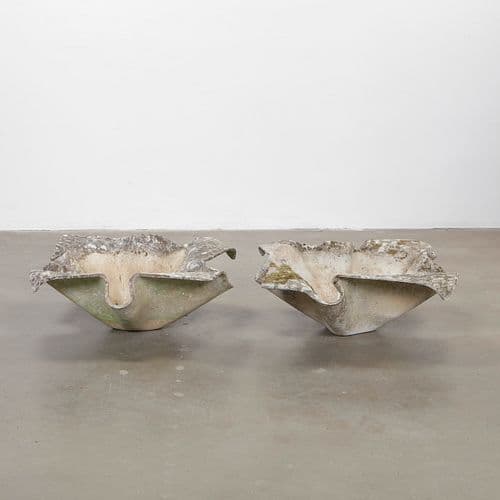 Pair of Large Willy Guhl Elephant Ear Planters, 1960s