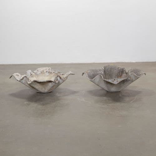 Pair of Large Willy Guhl Elephant Ear Planters, 1960s