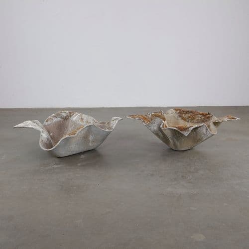 Pair of Large Willy Guhl Elephant Ear Planters, 1960s