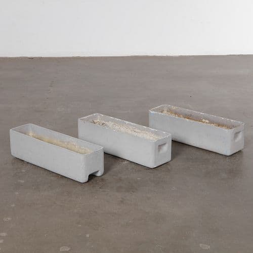 Trio Set of Small Willy Guhl Rectangular Planters, 1960s