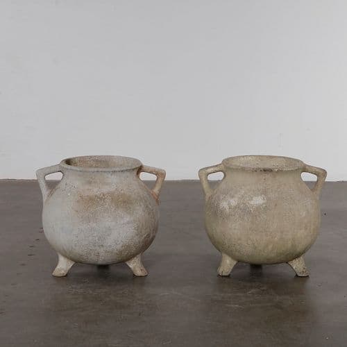 Pair of Willy Guhl Cauldron Planters, 1960s