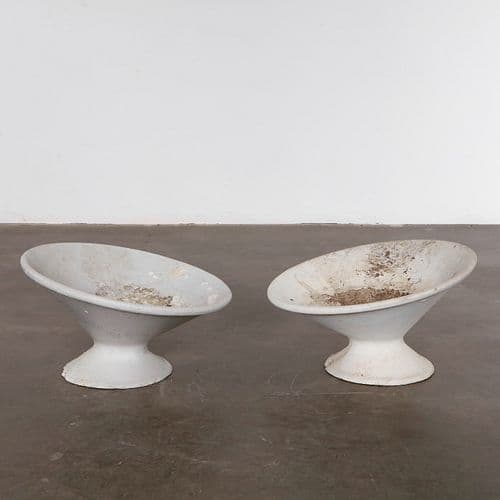 Pair of Short Willy Guhl Off Kilter Planters, 1960s