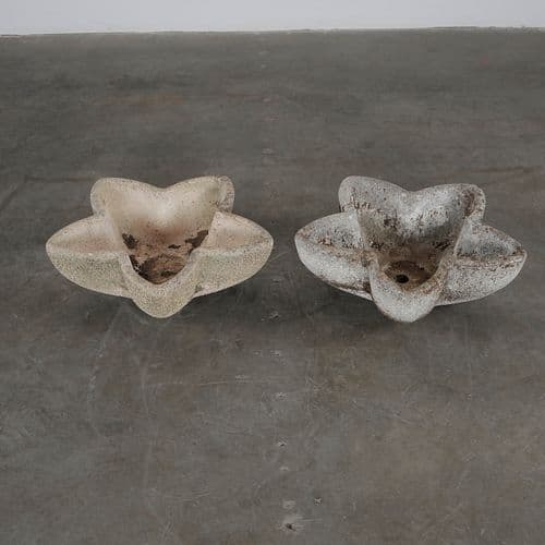 Pair of Concrete Star Planters, 1960s