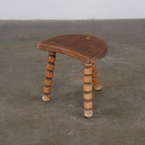 Small Wood Footstool, 1950s