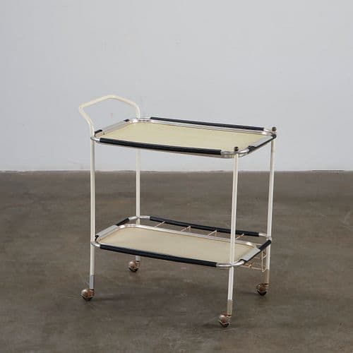 ICA & JUISA Parisi, Rare Metal Serving Cart for MB ITALIA, 1950s