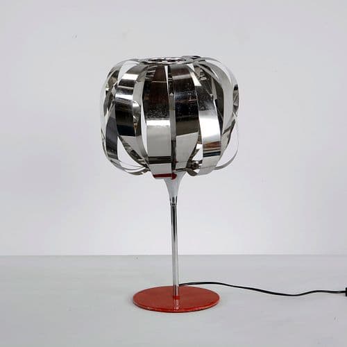 Seylumiere , Eres Model Table Lamp in Chrome Metal, 1980s