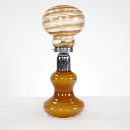 Murano Glass Globe Desk Lamp attributed to Carlo Nason for Mazzega, 1970s