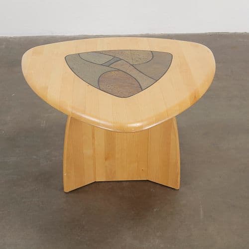 Wood and Ceramic Coffee Table, 1970s