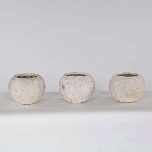 Grandon Fres, Trio of Globe Planters, 1960s