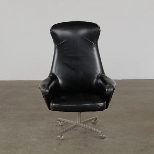 Danish, High-Back Executive Chair, 1960s