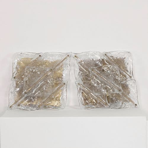 Pair of Large Murano Glass Sconces, 1970s