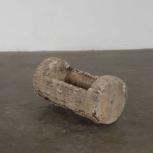 Faux Bois Concrete Planter, 1960s