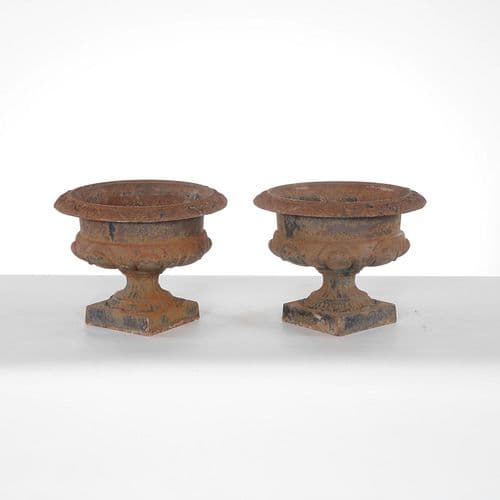 Pair of Small 19th Metal Planters