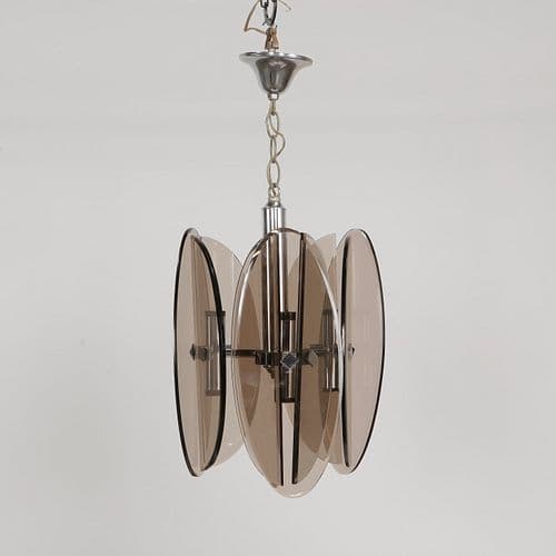 1970s Glass Chandelier, Italy